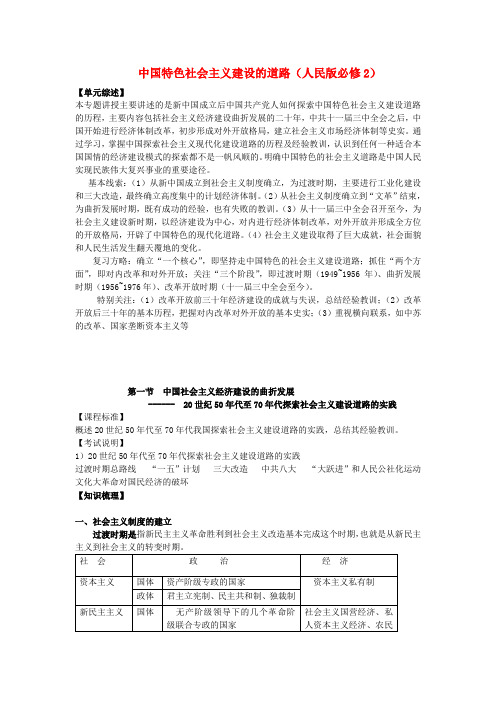 最新-2018高中历史 专题三 中国特色社会主义建设的道