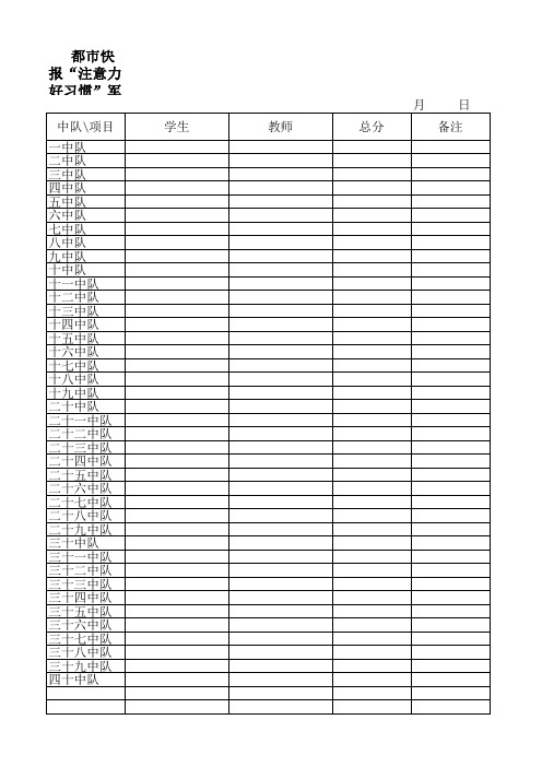 军训活动检查表格