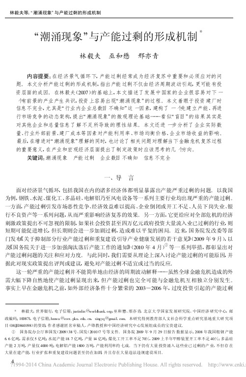 潮涌现象-林毅夫