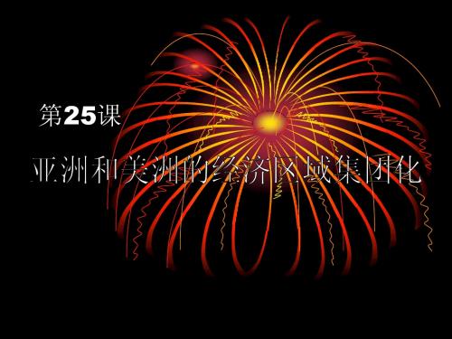 历史 亚洲和美洲的经济区域集团化