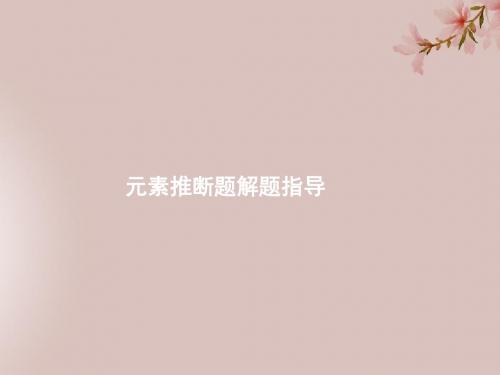 广西2019年高考化学一轮复习高考热点题型5元素推断题解题指导课件新人教版
