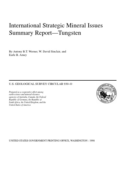 International strategic summary report