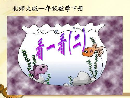 北师大版小学数学一年级下册《看一看(二)》 教学课件