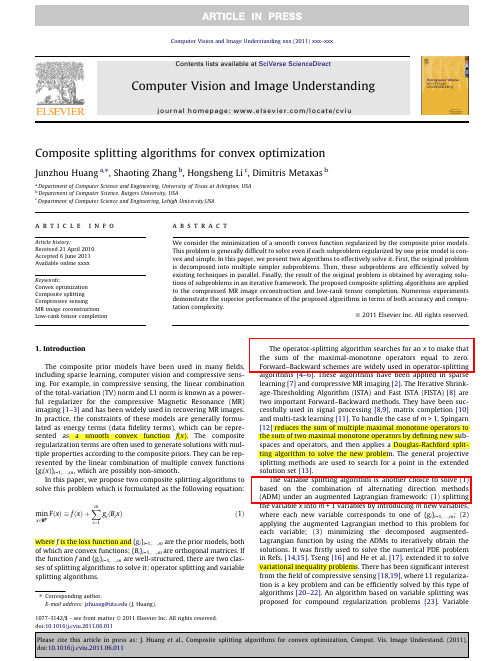 Composite splitting algorithms for convex optimization