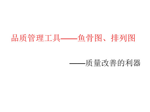 鱼骨图排列图PPT