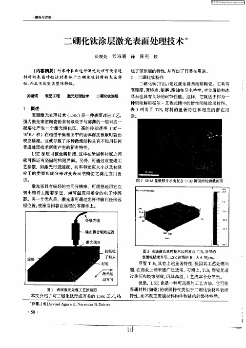 二硼化钛涂层激光表面处理技术