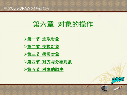 第六章  对象的操作 中文CorelDRAW X4基础教程