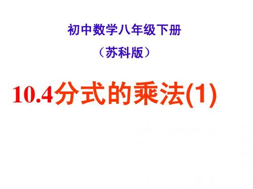 10.4分式的乘除(1)爱国精品个性2013年12月26日