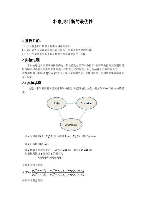 朴素贝叶斯最优性实验