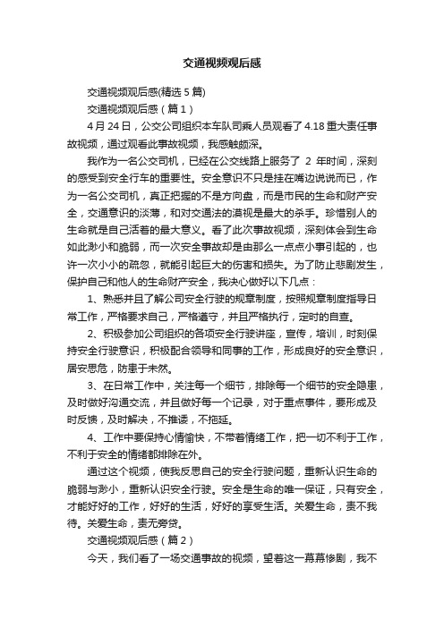 交通视频观后感