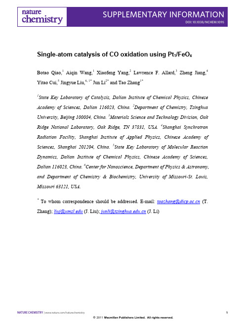 chem-Single-atom catalysis of COoxidation using Pt1-FeOx-s1