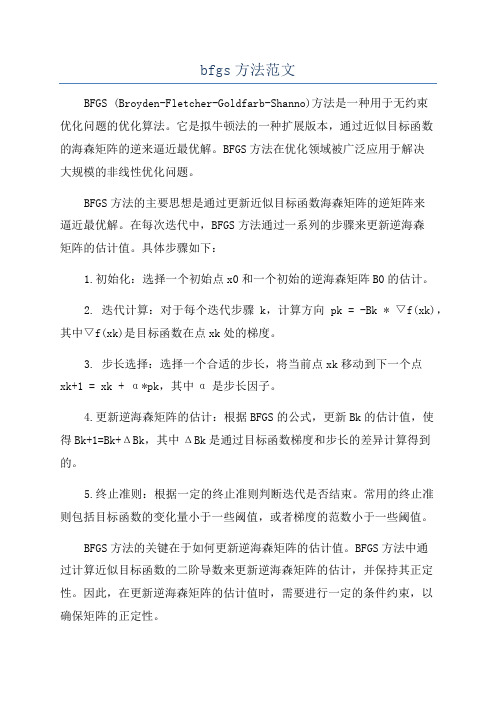 bfgs方法范文