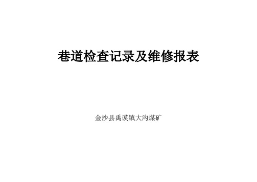 巷道检查记录及维修报表二(7)