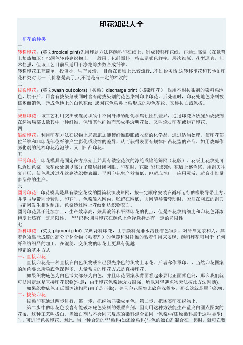 印花知识大全