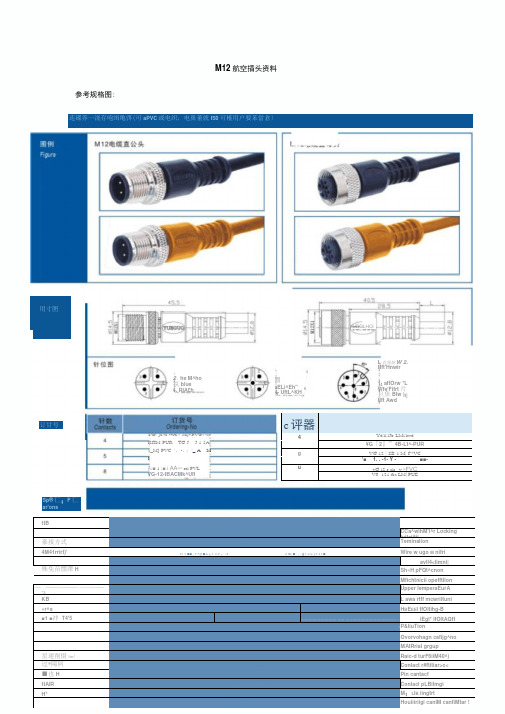 M12航空插头资料