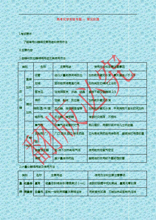 实验知识点