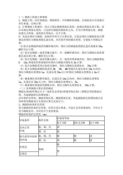 非常好的钢筋工程量计算规则(附图示)