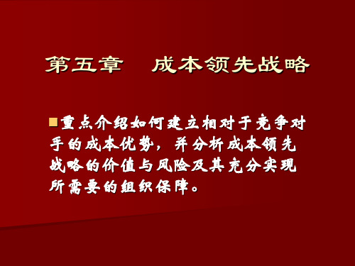 成本领先战略1