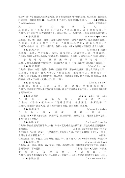 包含-”暴”-字的成语