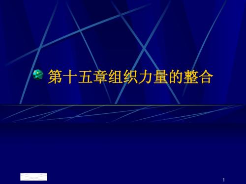 第十五章组织力量的整合