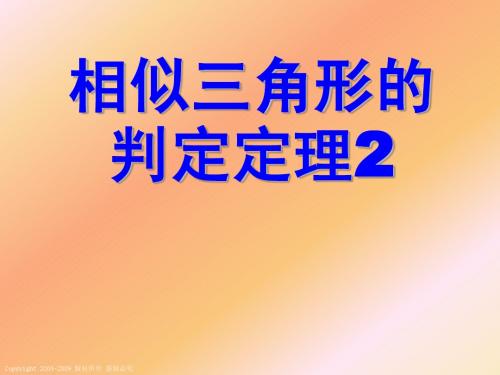 24.2.3 相似三角形的判定 课件 (沪科版九年上册)3