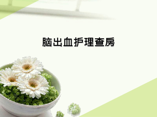 脑出血护理查房讲课课件
