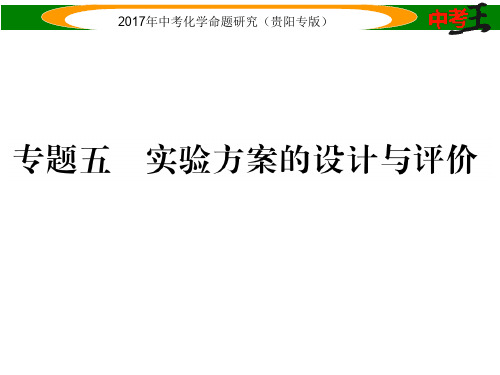 中考化学命题研究 第二编 重点题型突破篇 专题五 实验