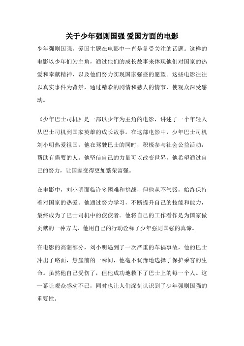 关于少年强则国强 爱国方面的电影