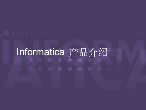 Informatica 产品 PowerCenter介绍