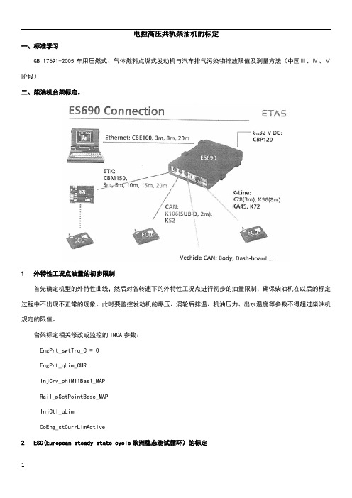 电控高压共轨柴油机标定步骤