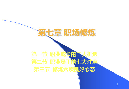 第七章职场修炼PPT课件