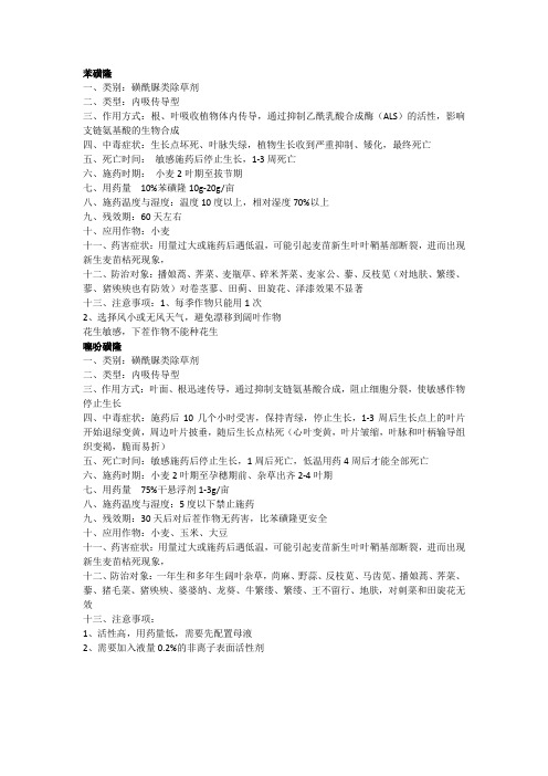 农药重要化合物苯磺隆和噻吩磺隆