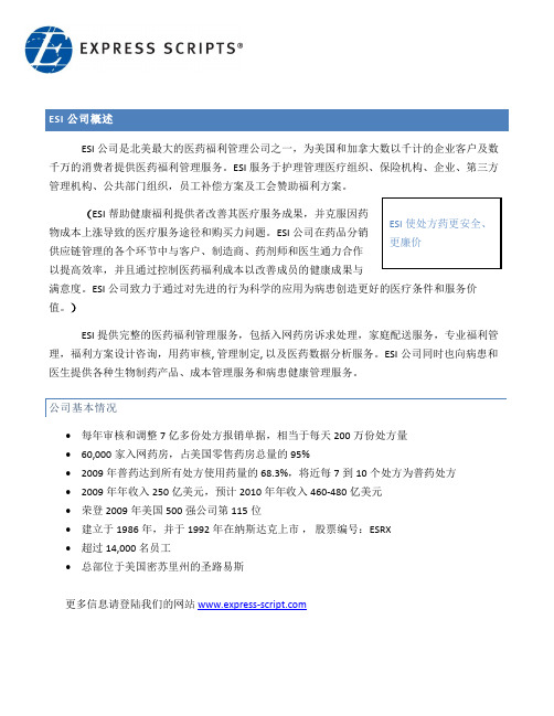 ESI公司概述