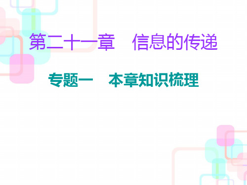 第二十一章 信息的传递复习课件