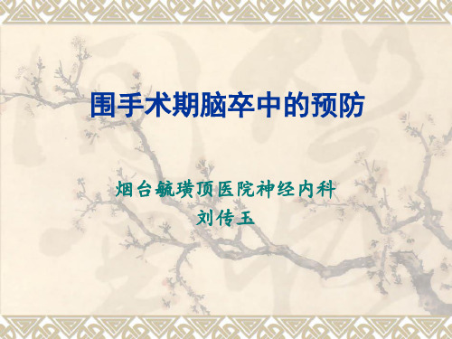 围手术期脑卒中的预防