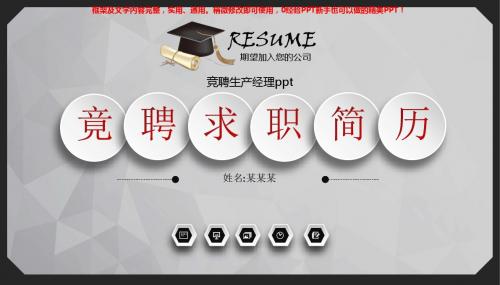 简单修改即可使用PPT-竞聘生产经理ppt