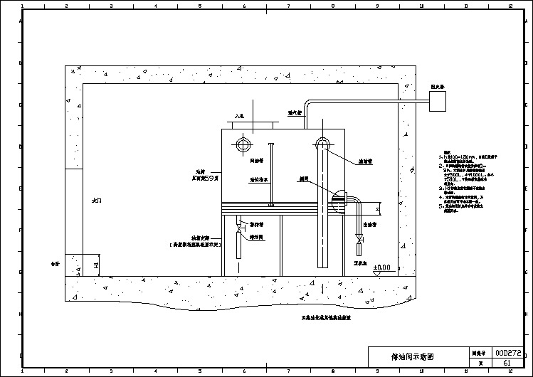 应急柴油发电机组安装00D272 储油间示意图61