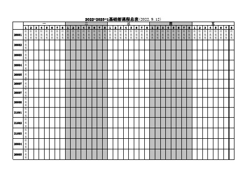 全校课程总表(模板)