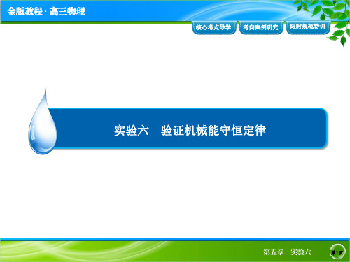 2014金版教程物理大一轮复习(必修部分)实验6