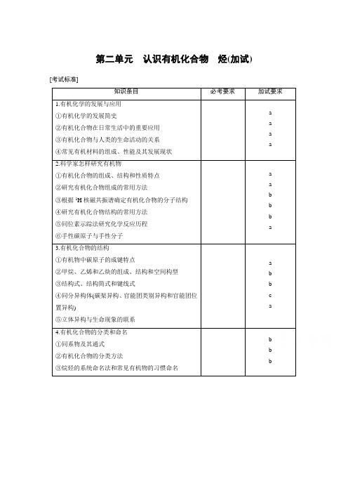 2019版高考化学大一轮复习备考浙江选考专用版讲义：专