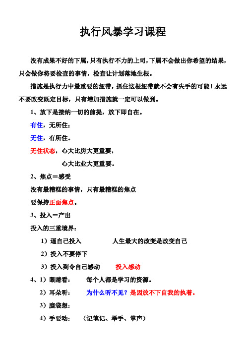 执行风暴学习