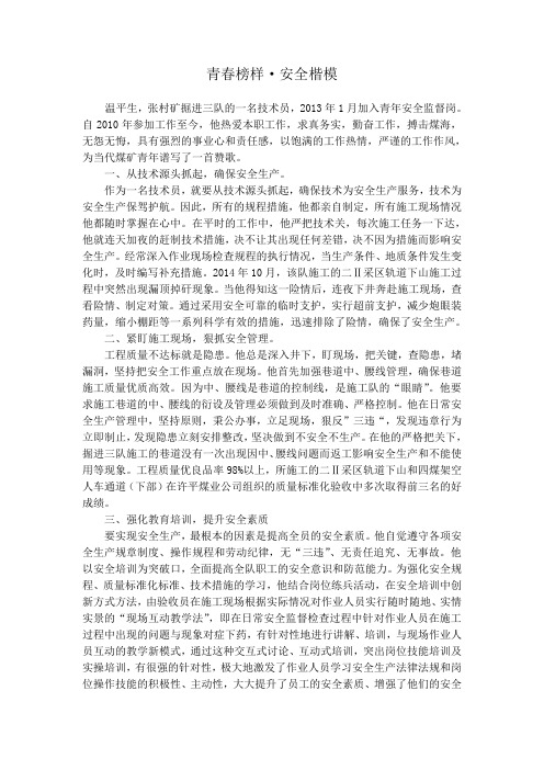 青春榜样安全楷模