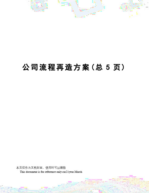 公司流程再造方案