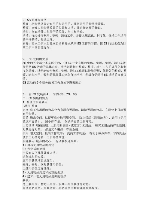 5S的基本含义