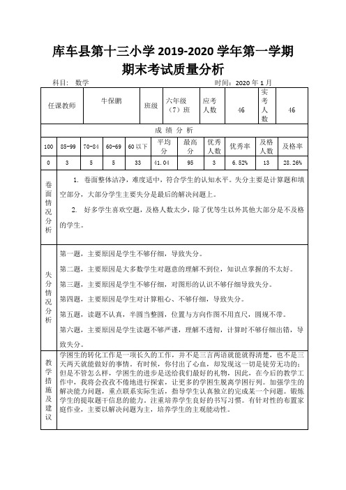 2019-2020成绩分析