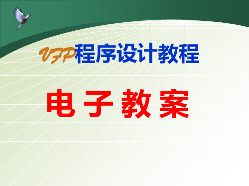 VFP程序设计教程电子教案[1]PPT课件