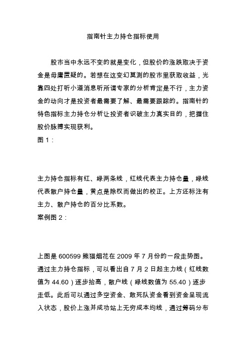 指南针主力持仓指标使用