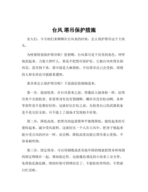 台风 塔吊保护措施