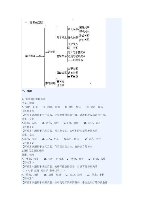 类比推理题