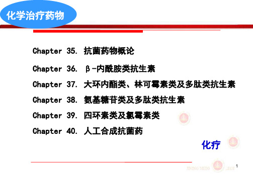 抗菌药物概论ppt课件